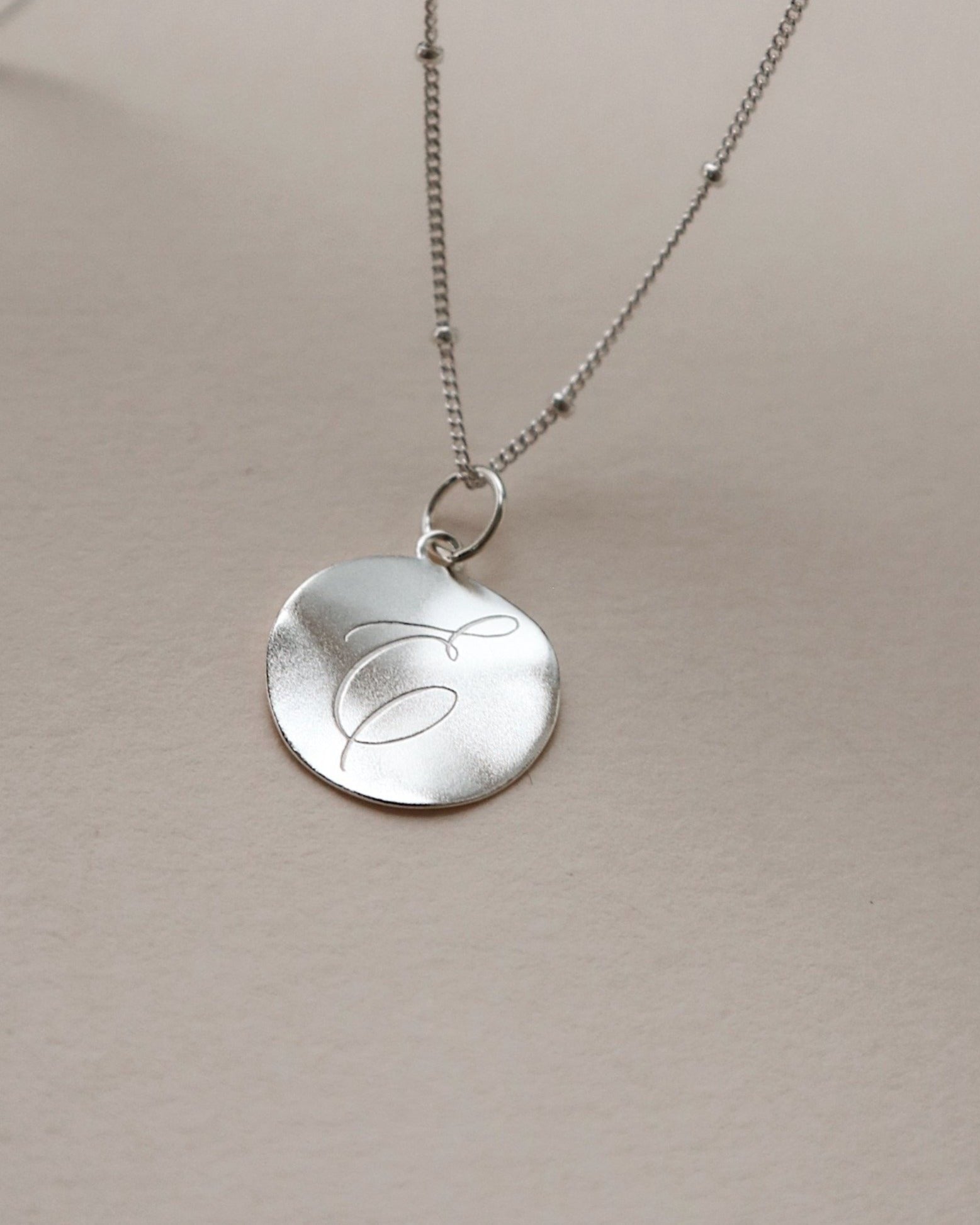 White 'Dreamer' Pendant Engraved Necklace