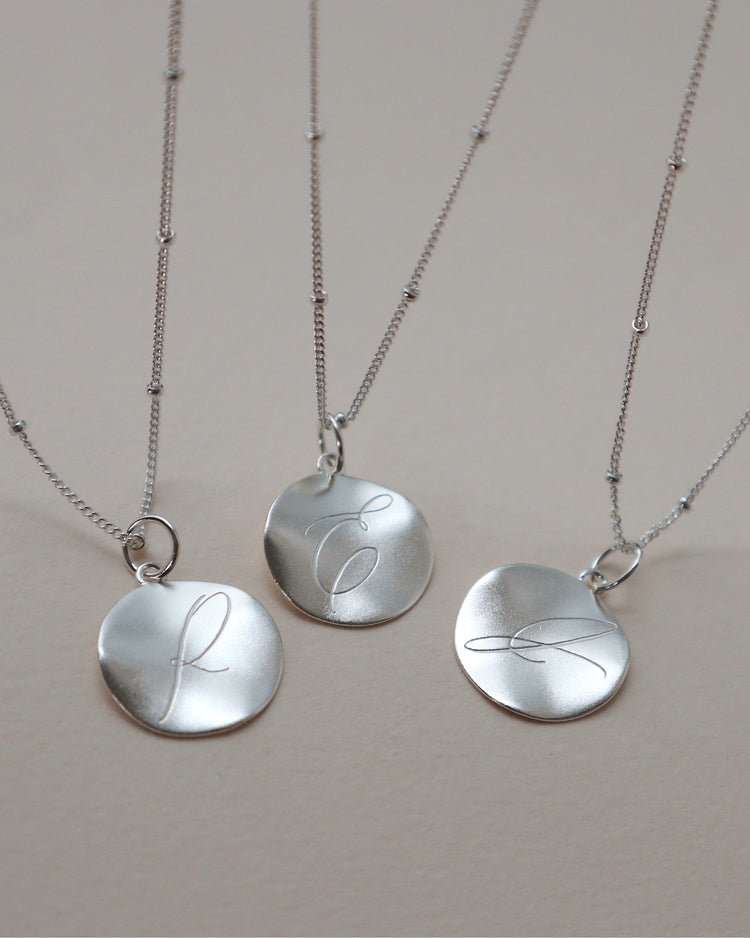 White 'Dreamer' Pendant Engraved Necklace