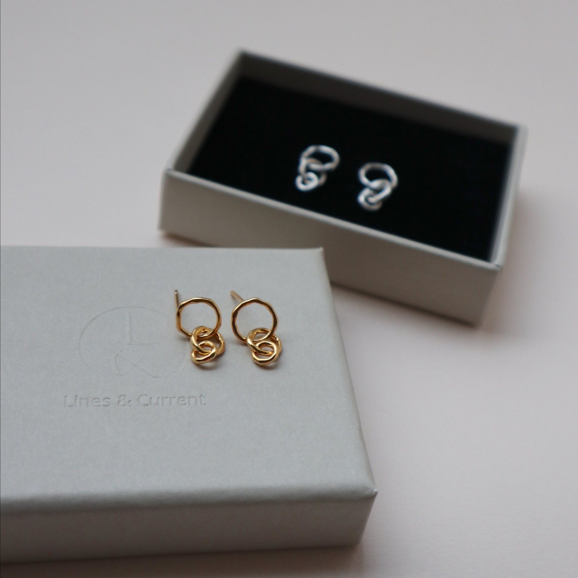 &#39;Frieda&#39; Interlocked Stud Earrings