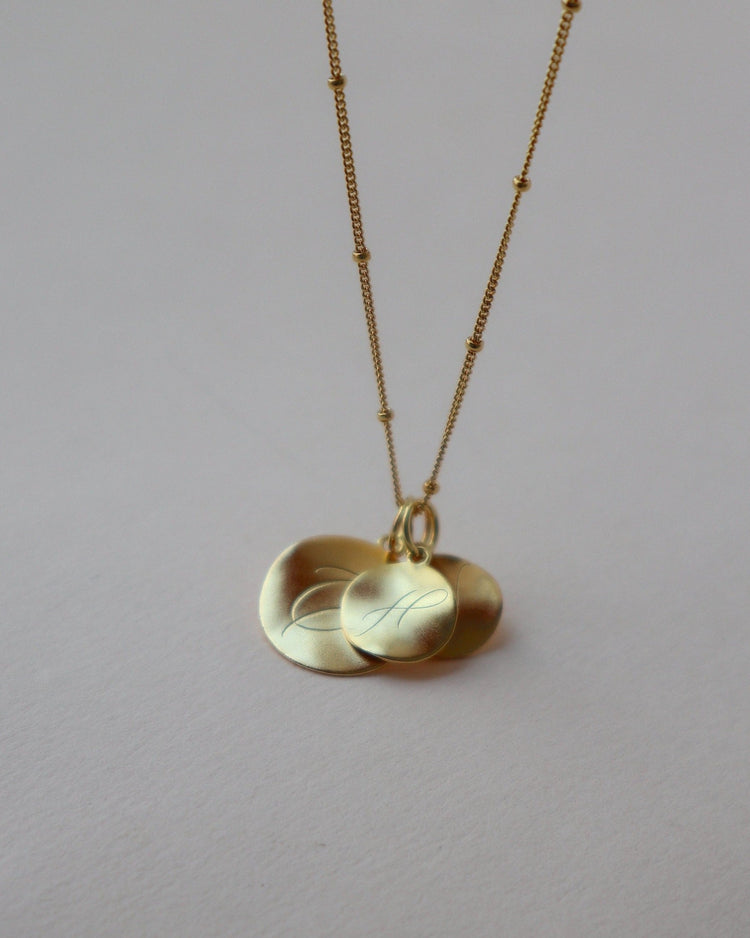Golden 'Dreamer' Pendant Engraved Necklace