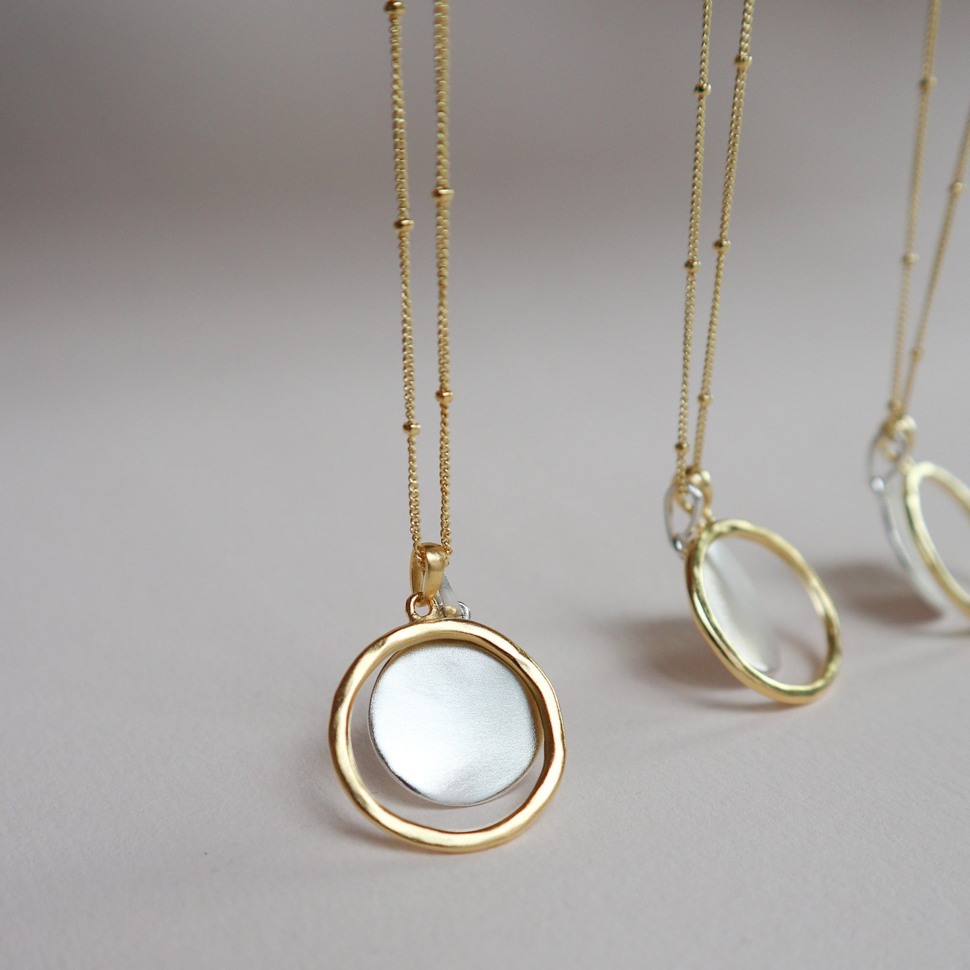 &#39;New Moon&#39; Open Circle Necklace