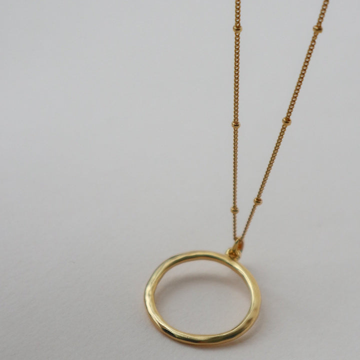 'New Moon' Open Circle Necklace