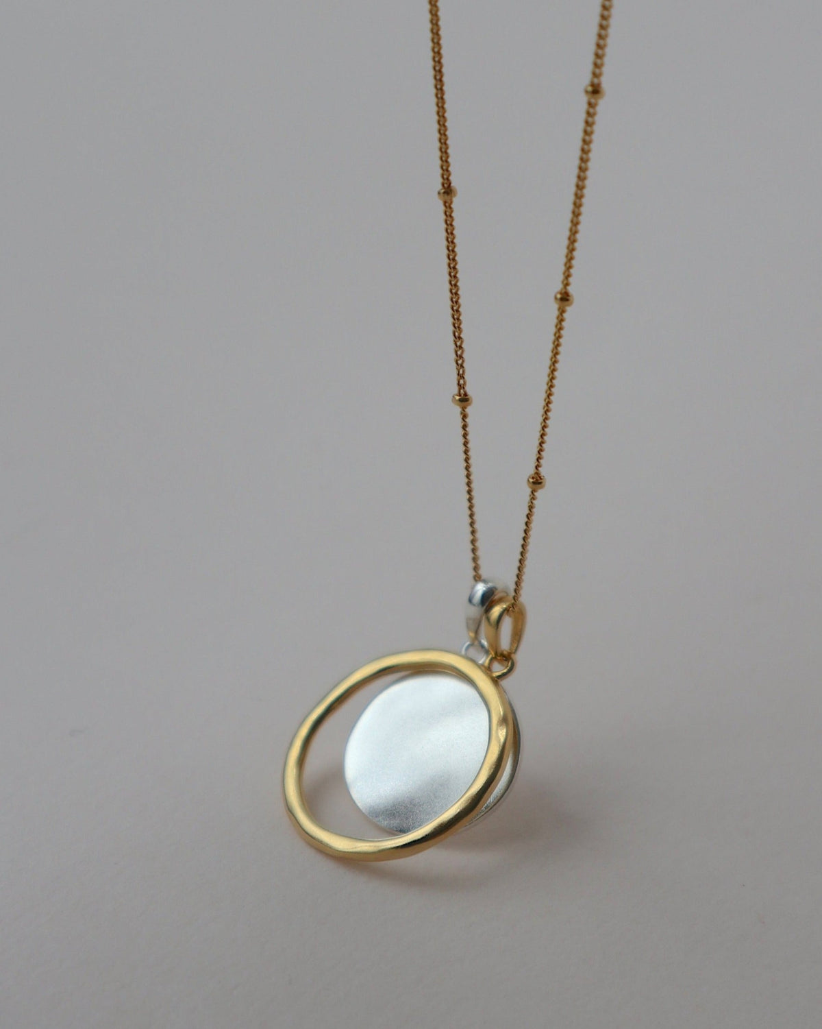Moon Open Circle Necklace