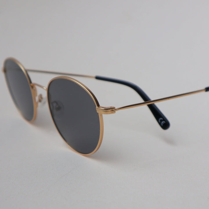'Henri' Gold Metal Sunglasses