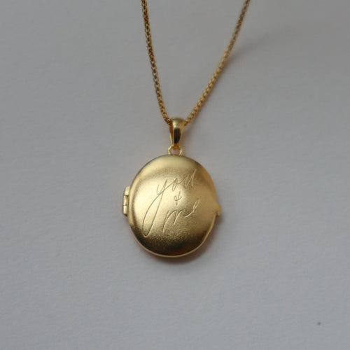 'You & Me' Oval Locket Necklace