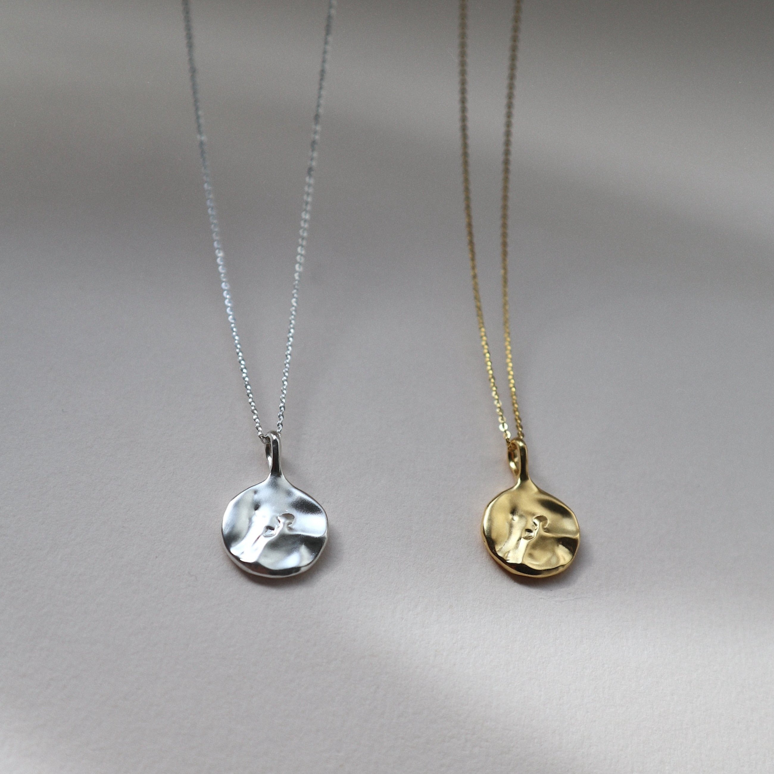 Oceane Drip Pendant in sterling Silver and 18k gold plating