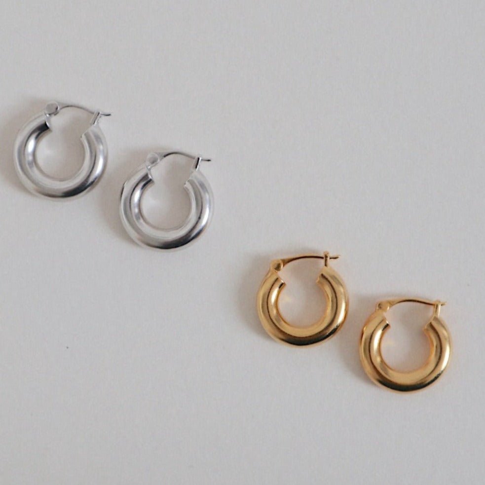 &#39;Charli&#39; Hoop Earrings - Lines &amp; Current