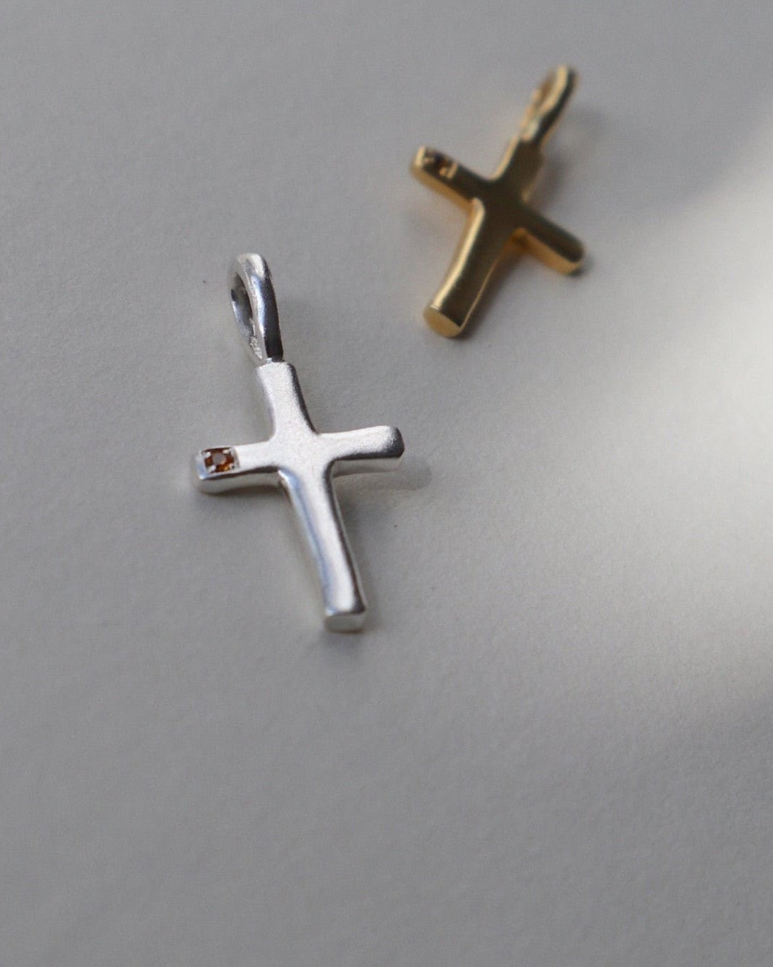 Cross with Mini Gem Charm