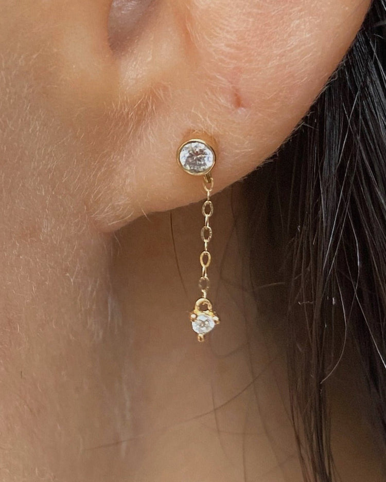'Dawson' 18K Diamond Drop Earring