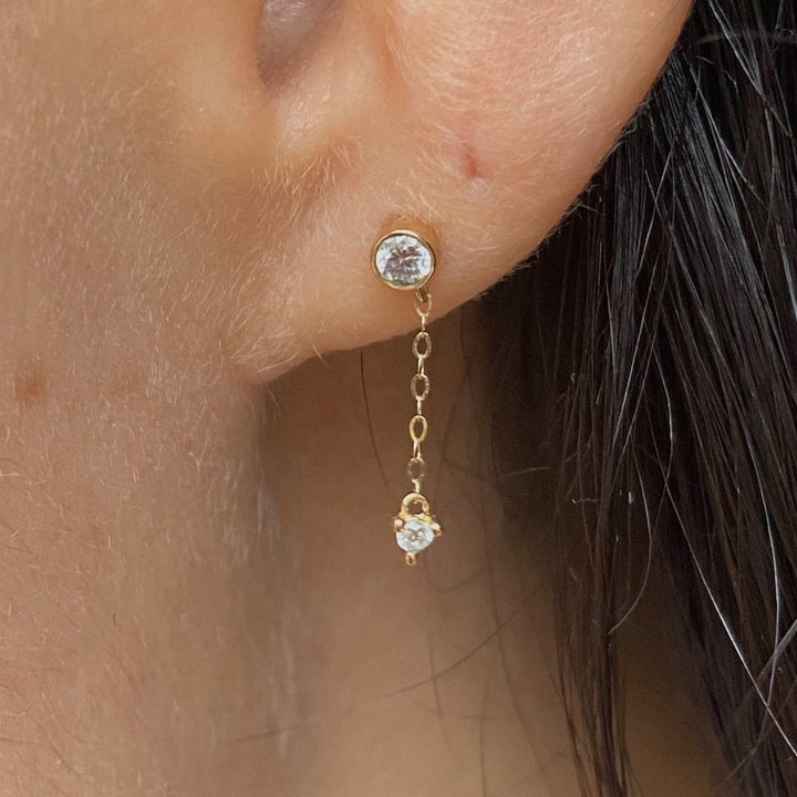 'Dawson' 18K Diamond Drop Earring