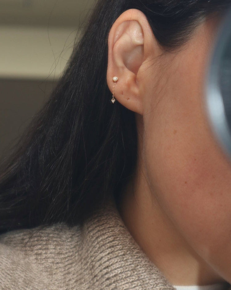 'Dawson' 18K Diamond Drop Earring