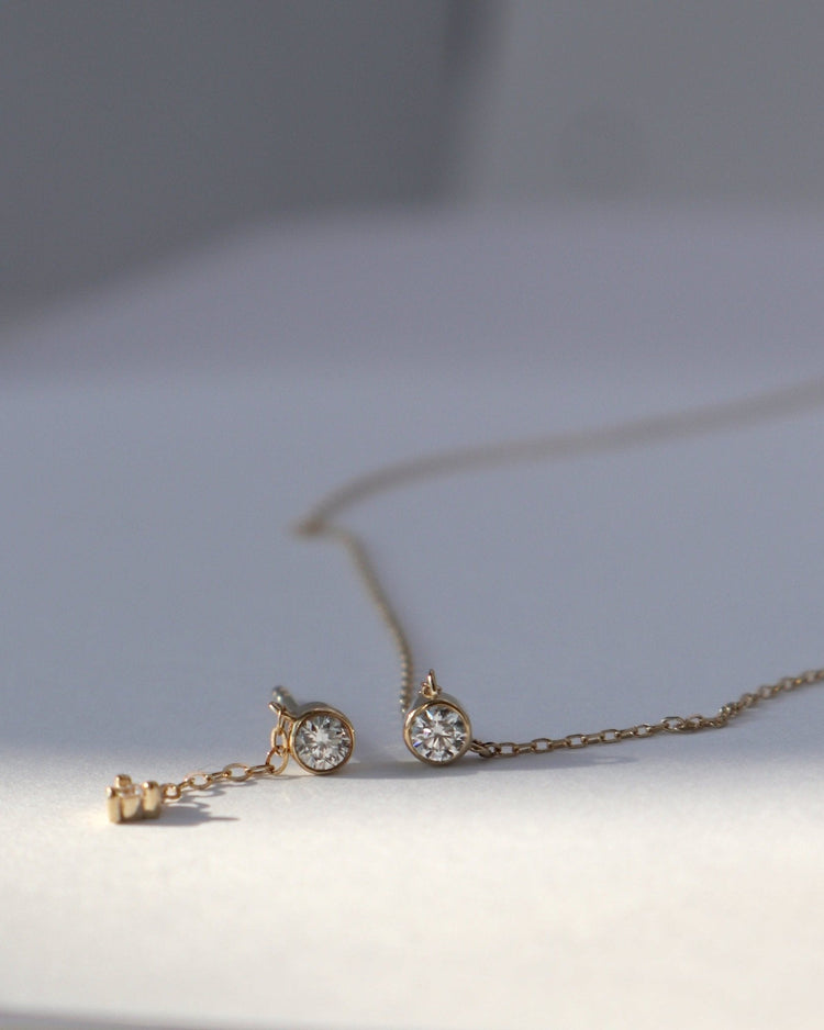 'Dawson' 9K Diamond Drop Earring