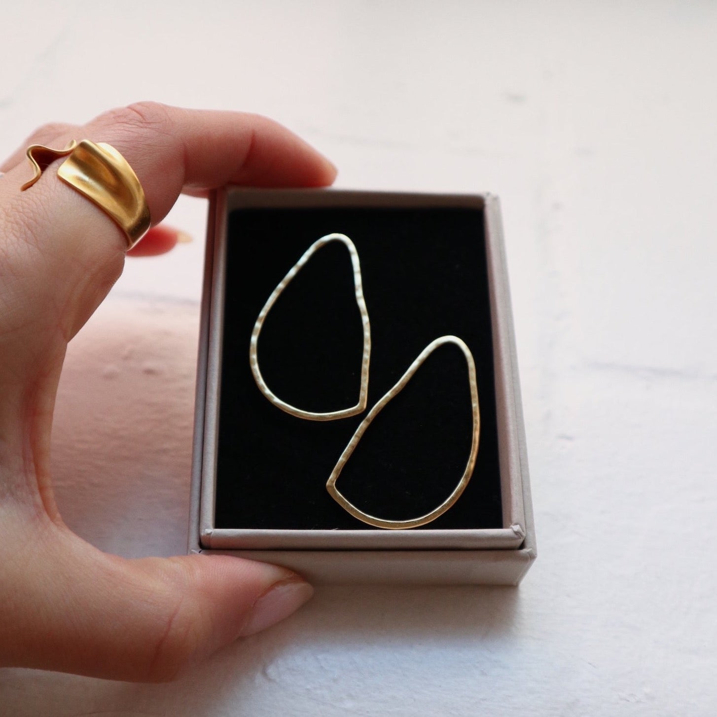 &#39;Delilah&#39; Oval Earrings - Lines &amp; Current