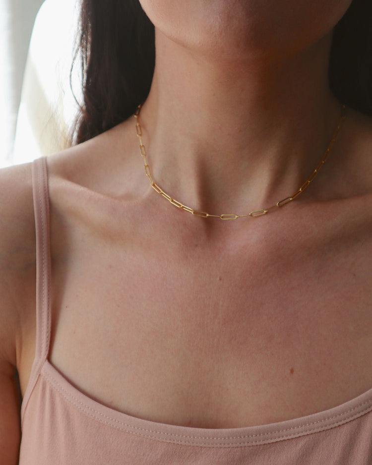 'Essie' Long Link Cable Chain - Lines & Current