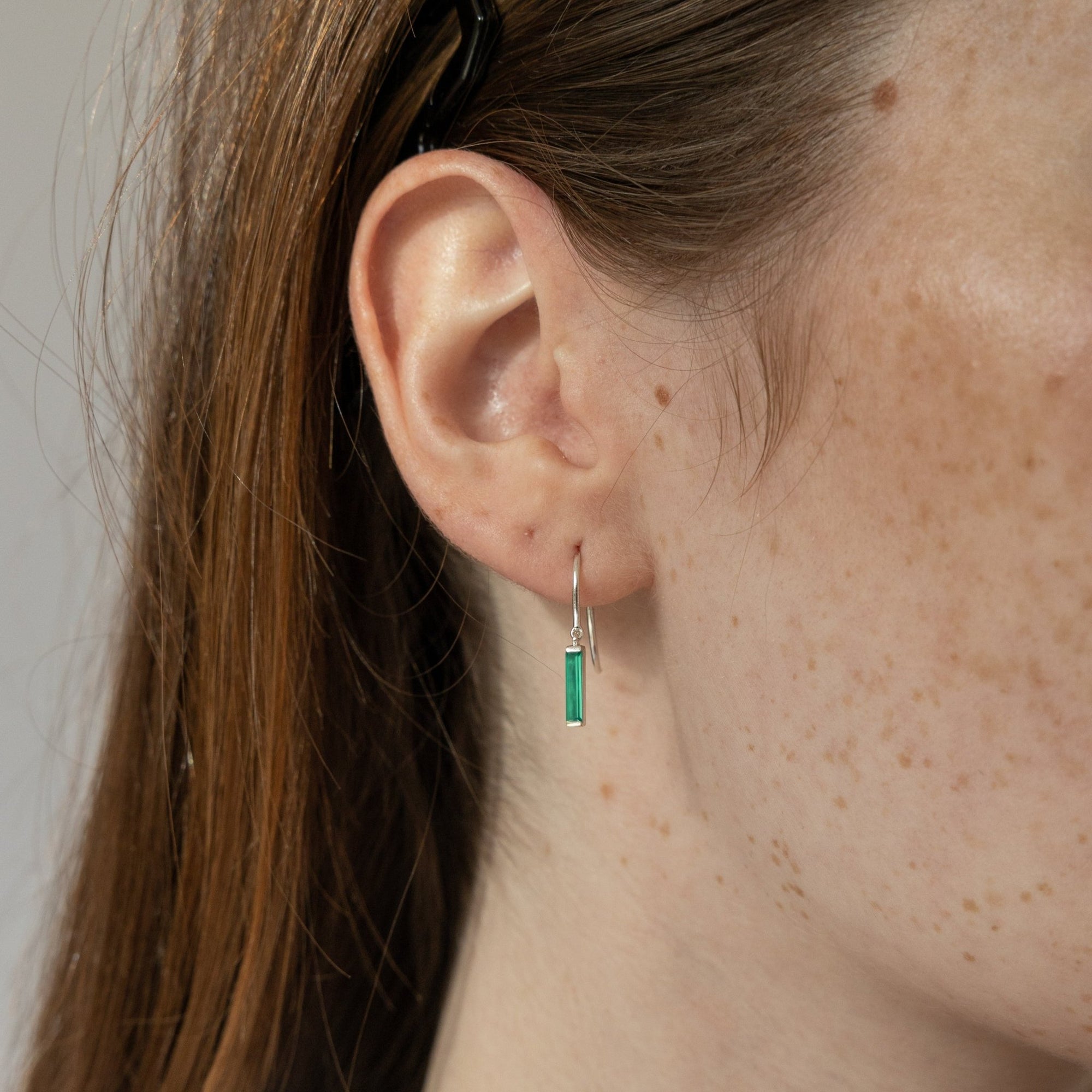 Green Alchemy Drop Earrings - Lines & Current