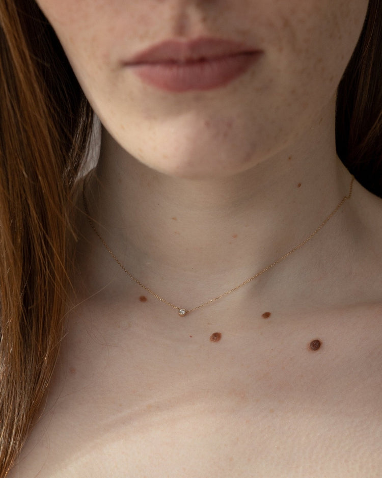 'Hansley' 9K Diamond Necklace - Lines & Current