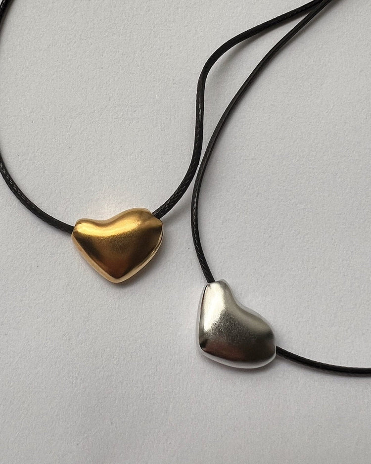 'Heart in the Clouds' Cord Necklace - Lines & Current