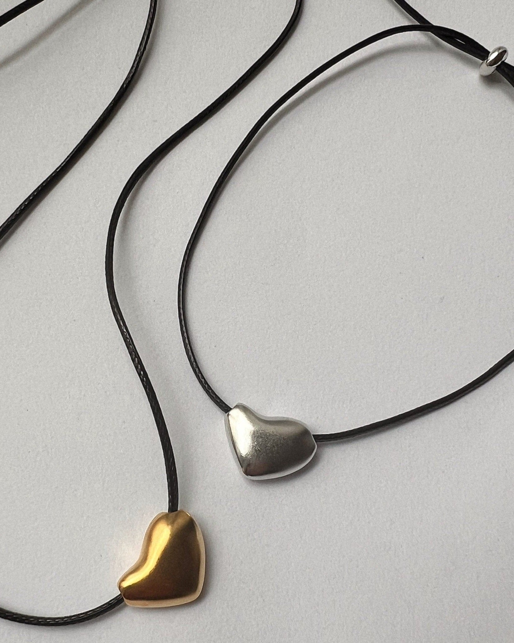 Heart Clouds Cord Necklace