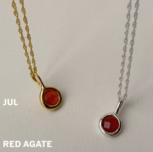'Jörd' Birthstone Pendant Necklace - Lines & Current