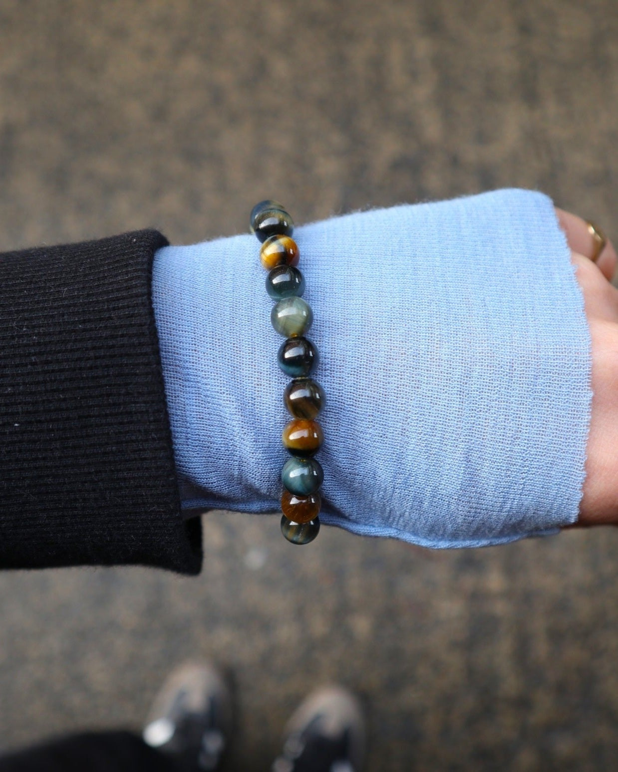 'Le Monde' Tiger's Eye Beaded Bracelet