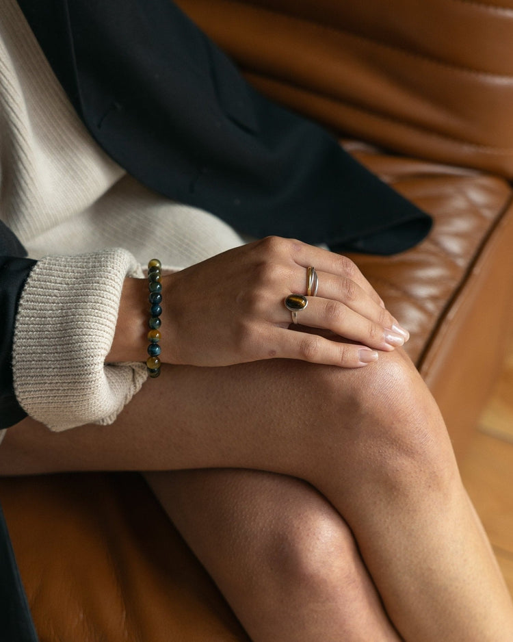 'Le Monde' Tiger's Eye Beaded Bracelet