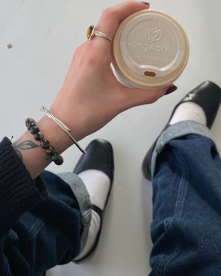 'Le Monde' Tiger's Eye Beaded Bracelet