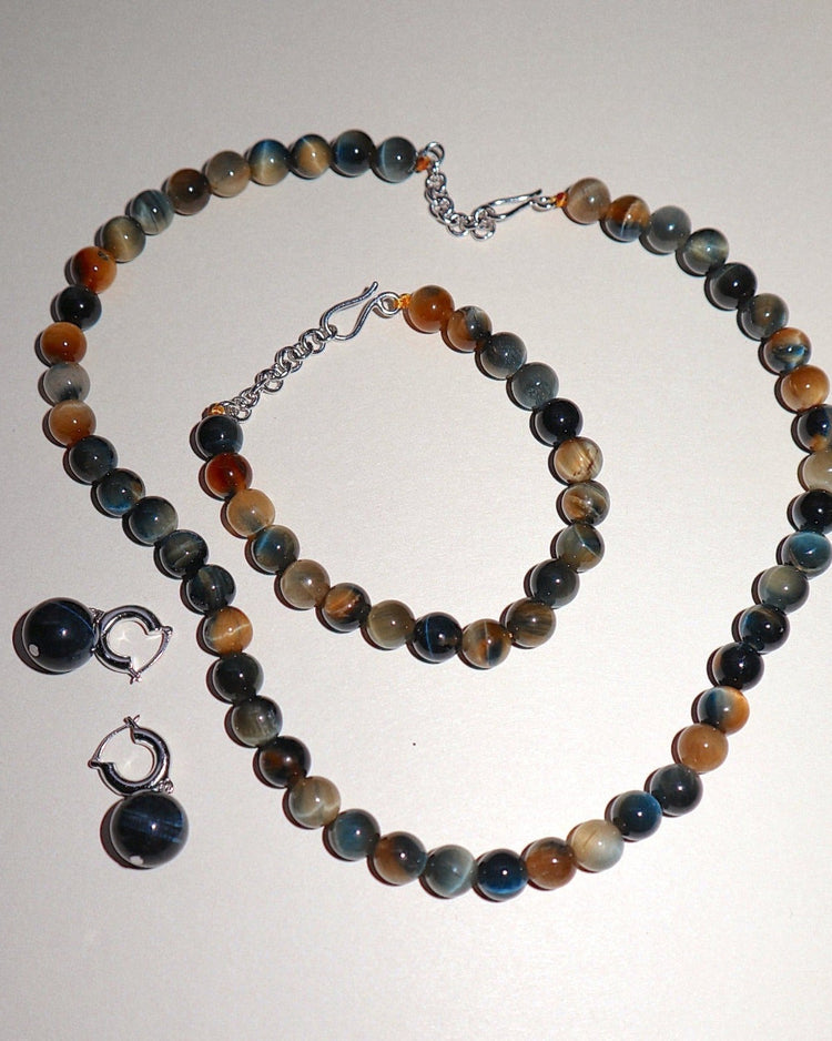 'Le Monde' Tiger's Eye Beaded Necklace