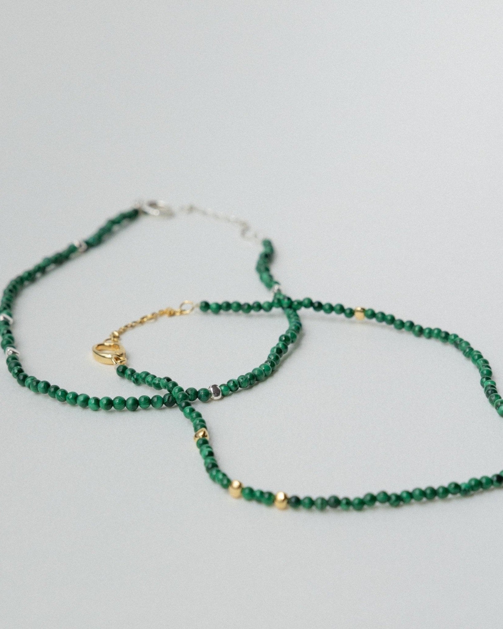 'Madison' Malachite Beaded Anklet