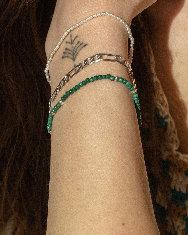 'Madison' Malachite Beaded Bracelet