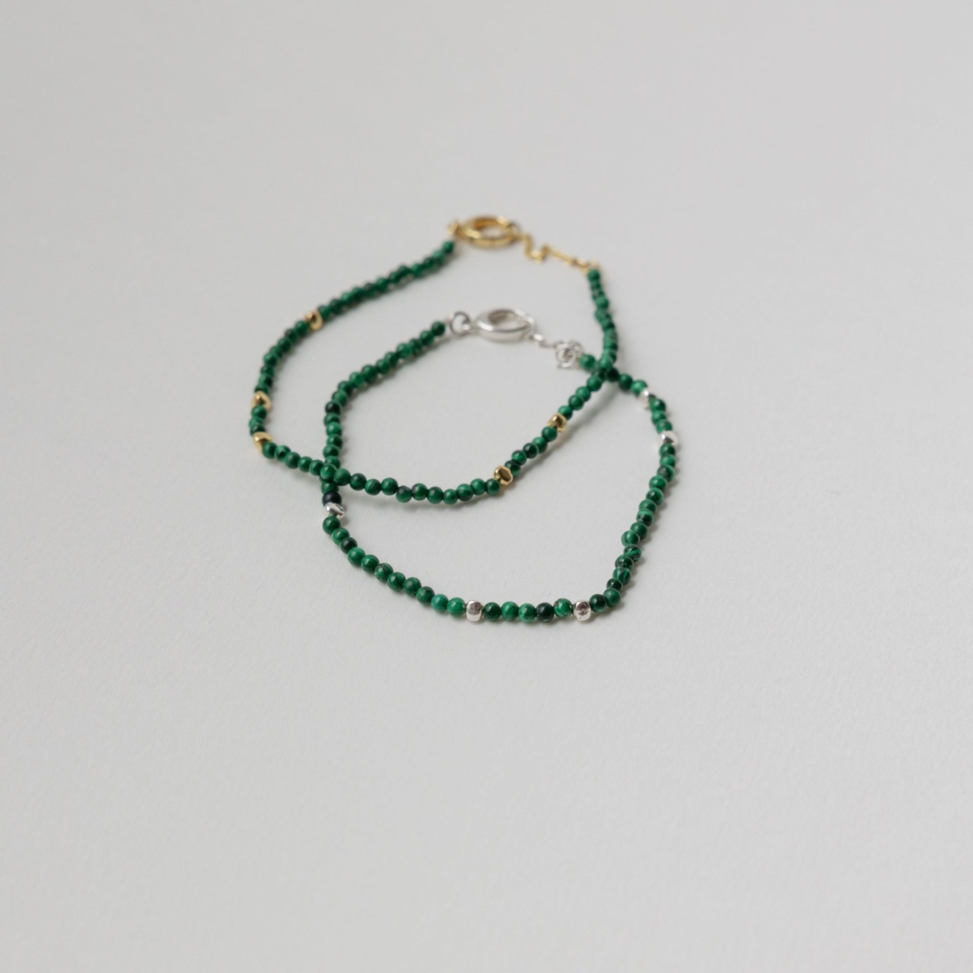 'Madison' Malachite Beaded Bracelet - Lines & Current