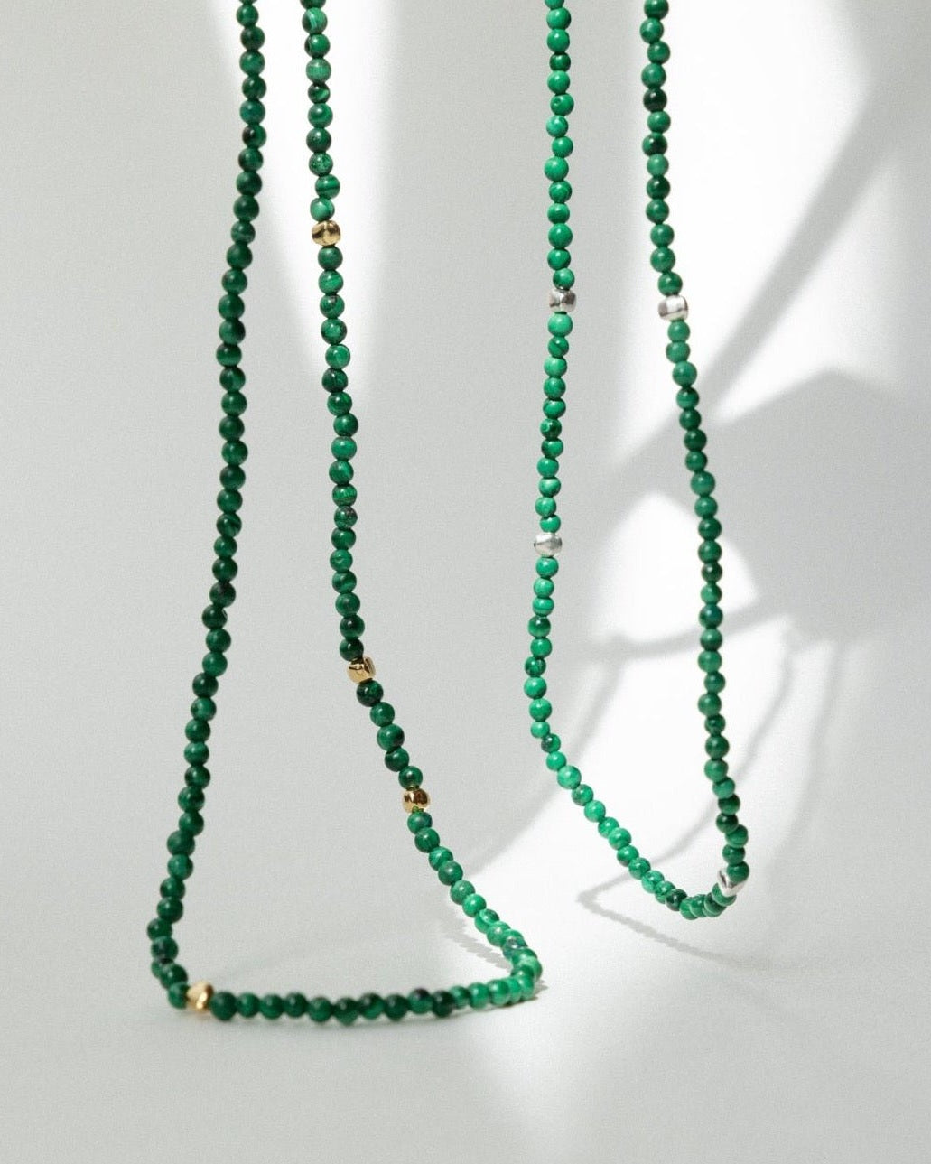 'Madison' Malachite Beaded Necklace