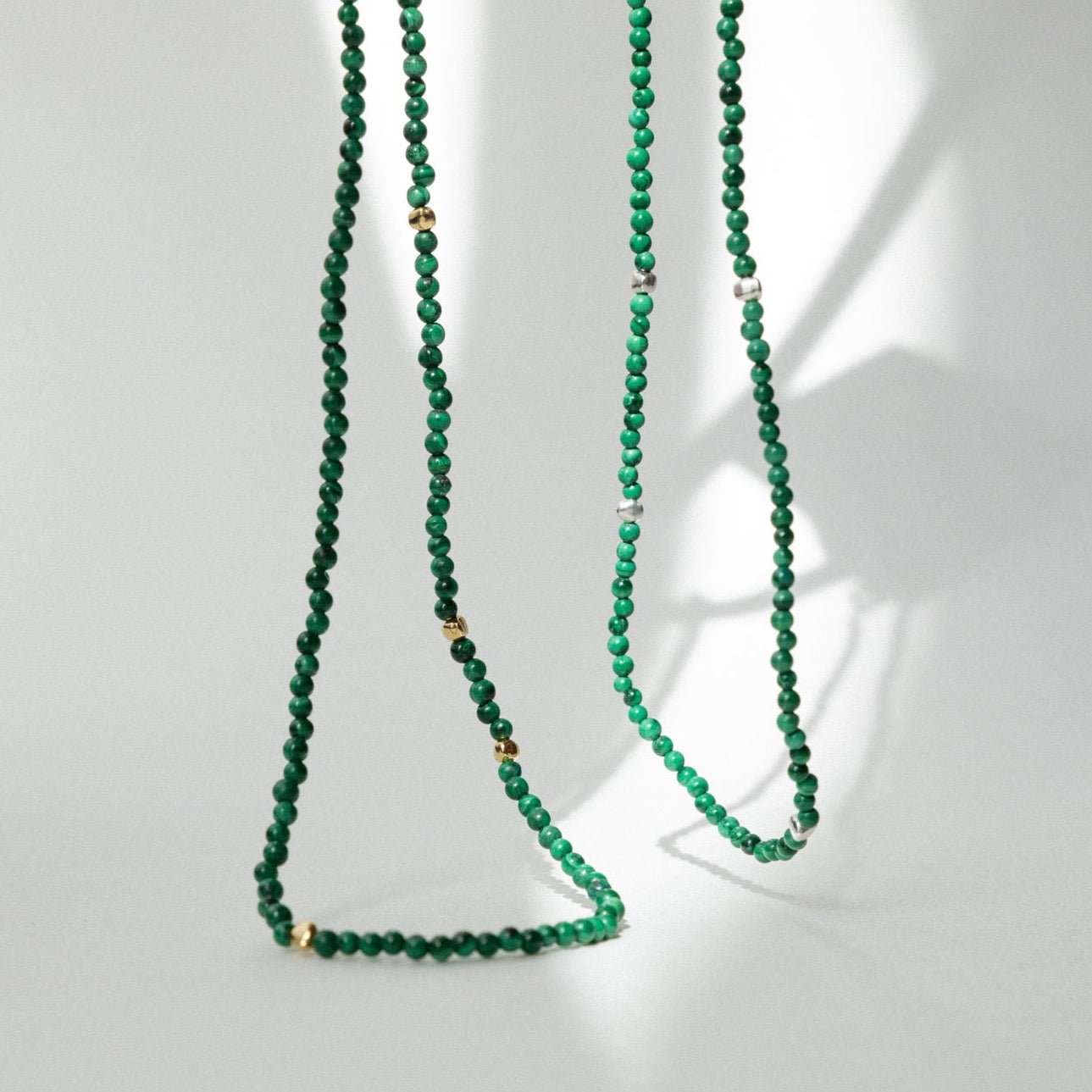 &#39;Madison&#39; Malachite Beaded Necklace - Lines &amp; Current