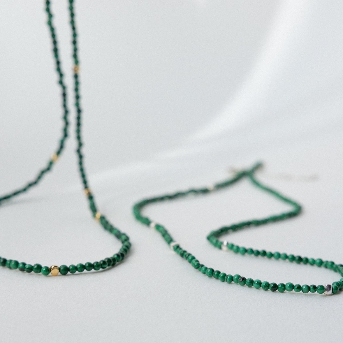 &#39;Madison&#39; Malachite Beaded Necklace - Lines &amp; Current