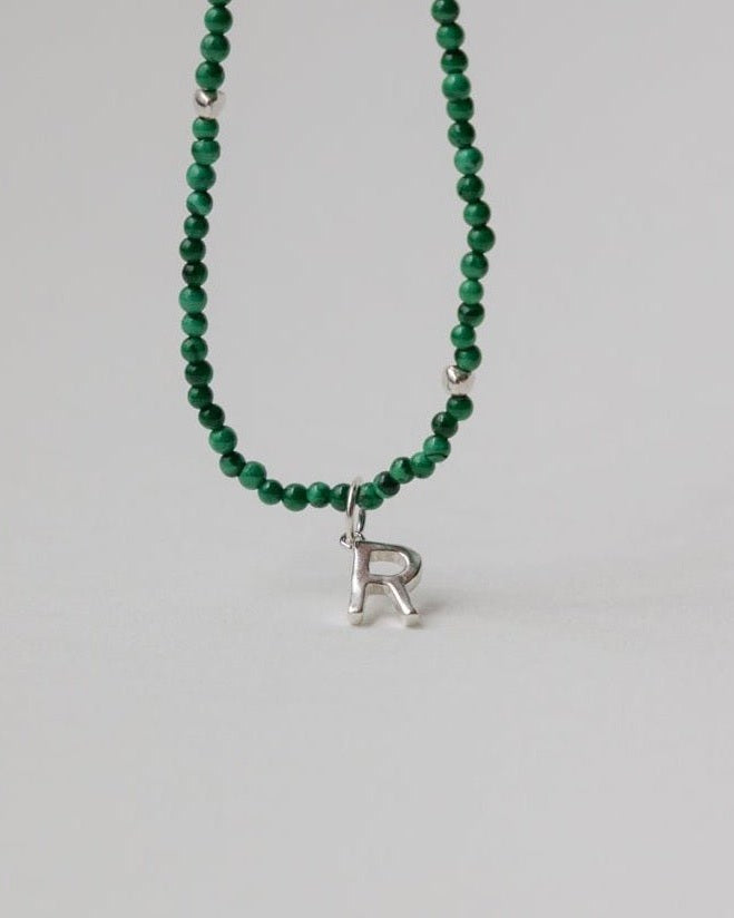 'Madison' Malachite Beaded Necklace