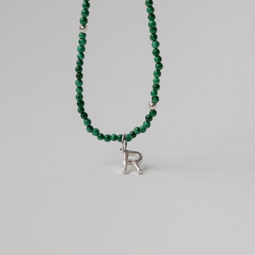 &#39;Madison&#39; Malachite Beaded Necklace - Lines &amp; Current