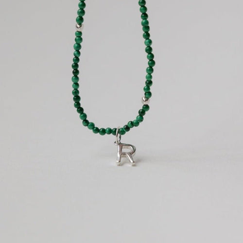 'Madison' Malachite Beaded Necklace - Lines & Current