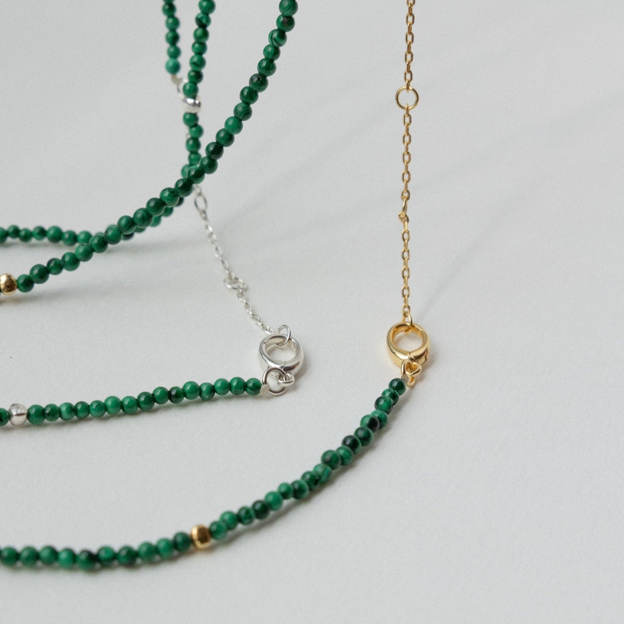 &#39;Madison&#39; Malachite Beaded Necklace - Lines &amp; Current