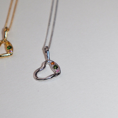'Mixed Emotion' Heart Necklace - Lines & Current