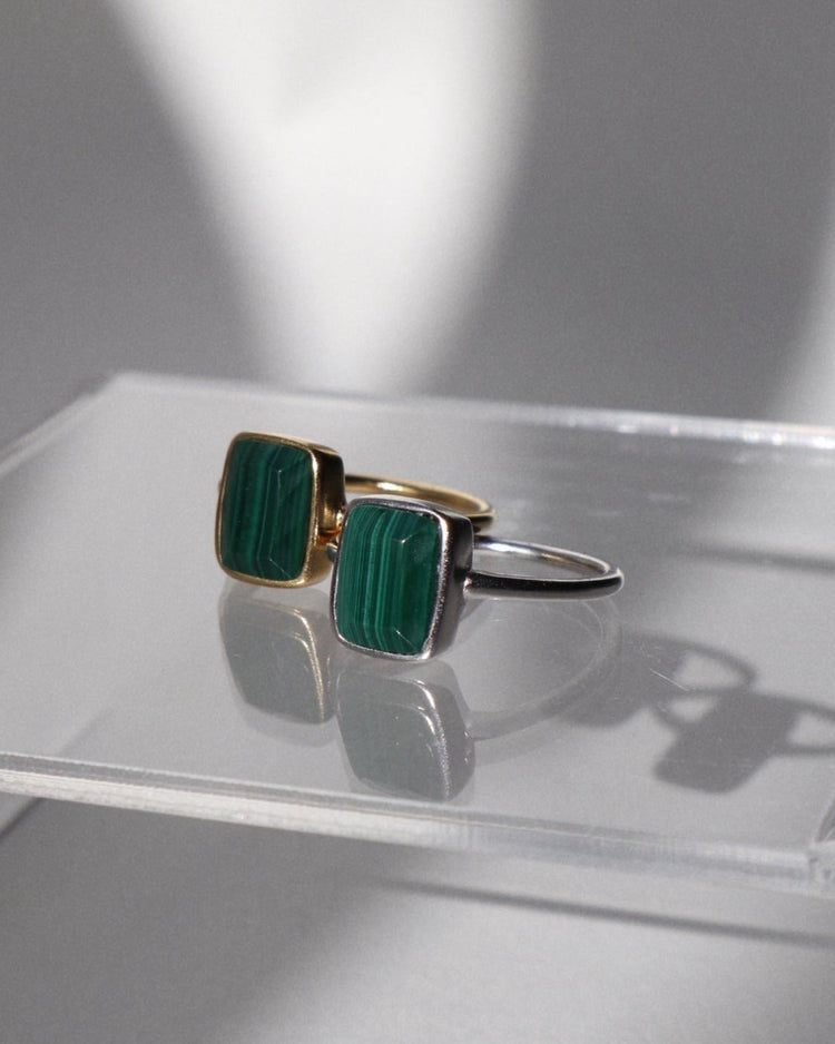 'Monroe' Green Malachite Ring
