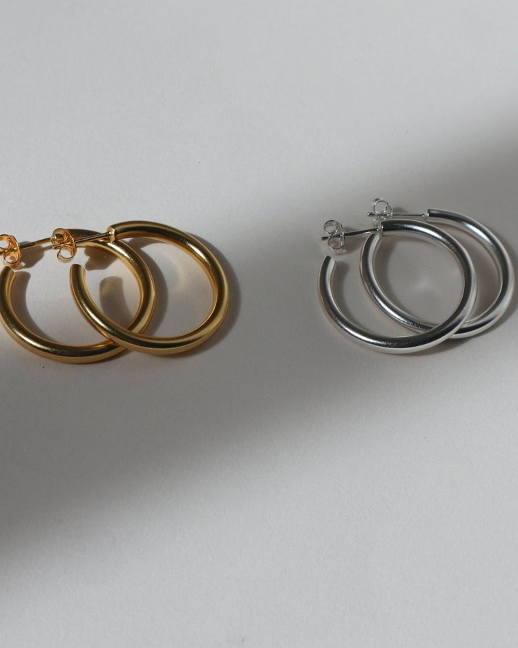 'Paula' Pipe Hoop Earrings