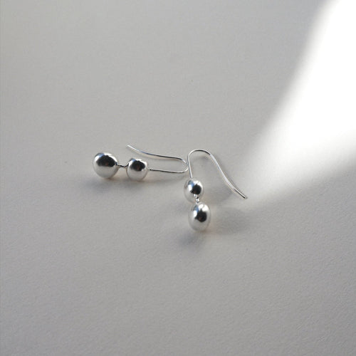 'Petra' Double Drop Earrings - Lines & Current