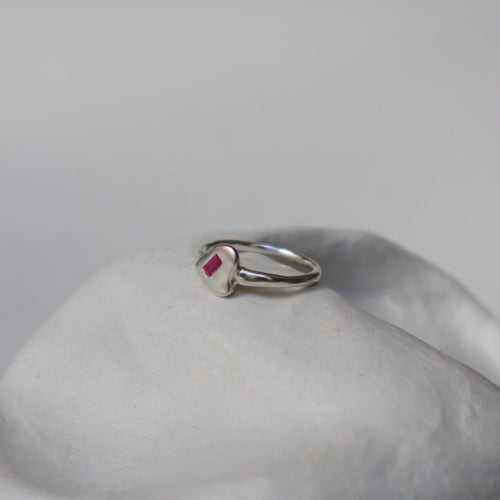'Power Pinkie' Heart Ring - Lines & Current