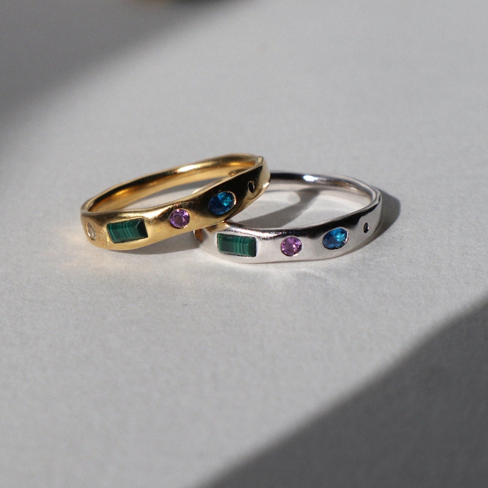 'Sofia' Five Gemstone Ring - Lines & Current