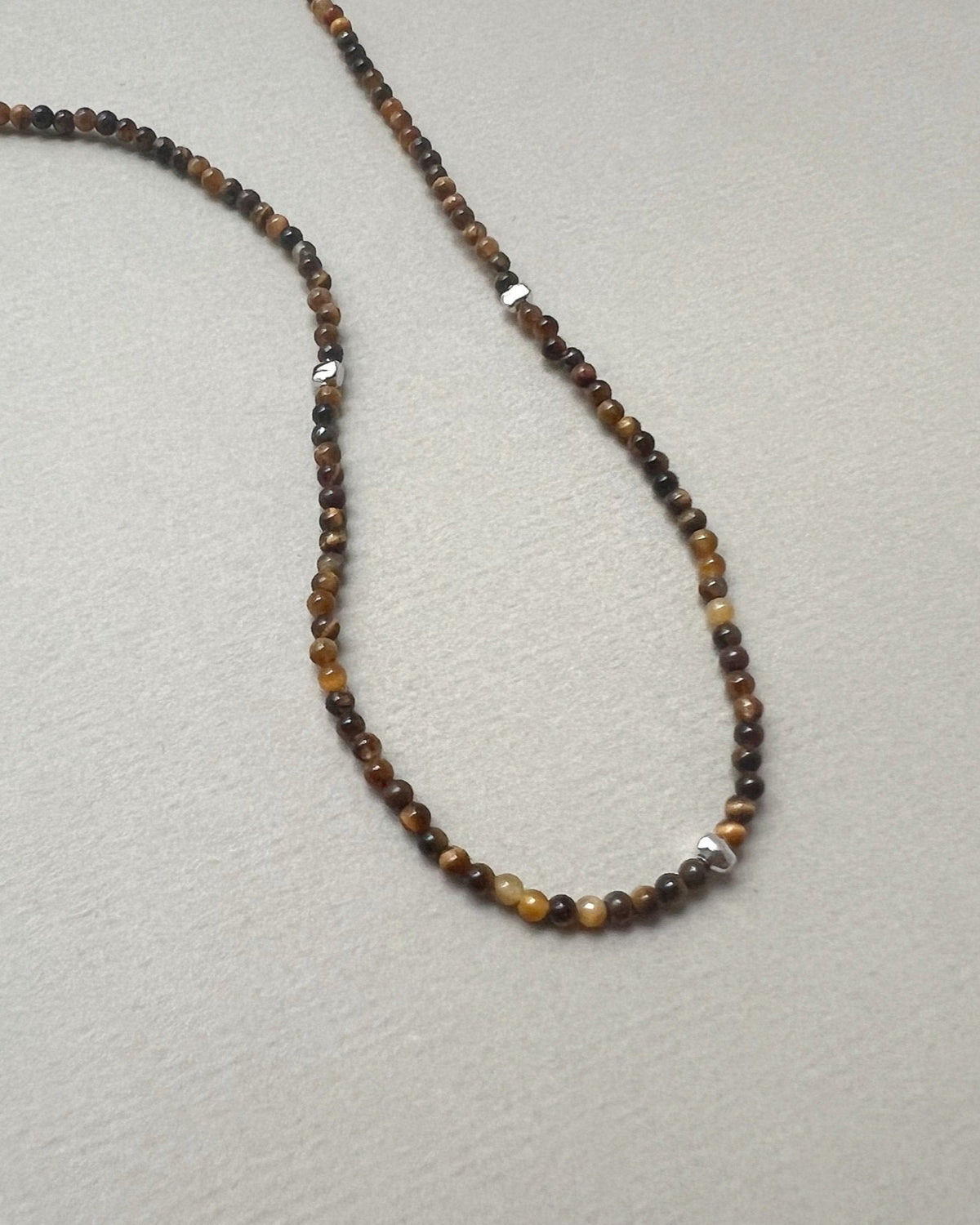 Tate Tigers Eye Beaded Necklace