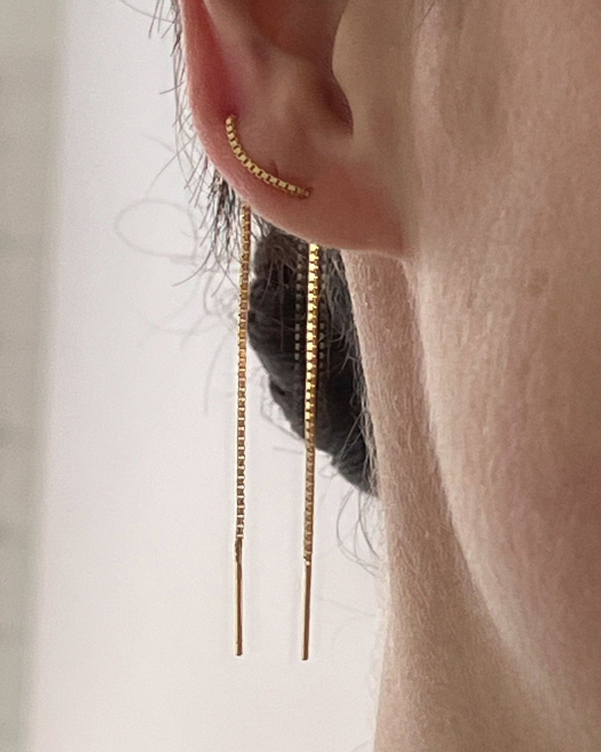 String Ear Rings 'Taylor' Thread Earrings – LINES AND CURRENT