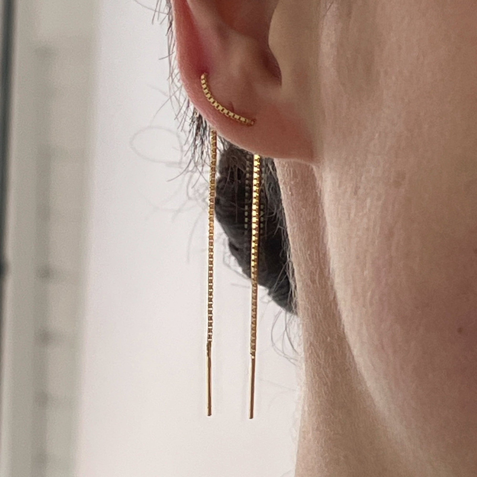 &#39;Taylor&#39; Thread Earrings - Lines &amp; Current