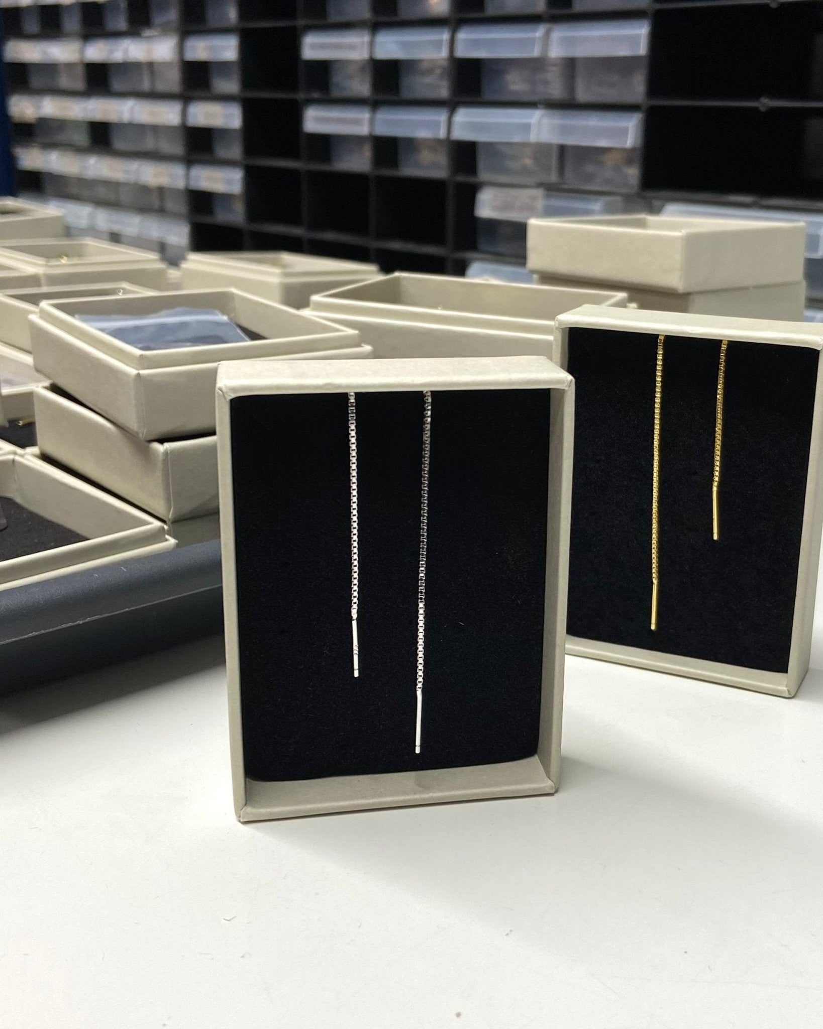 'Taylor' Thread Earrings – Lines & Current